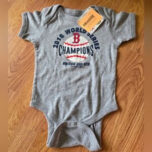 MLB Boston Red Sox World Series Baby One Piece 12 Months & 18 Months Gray